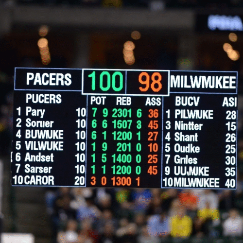 Pacers vs Milwaukee Bucks match player stats