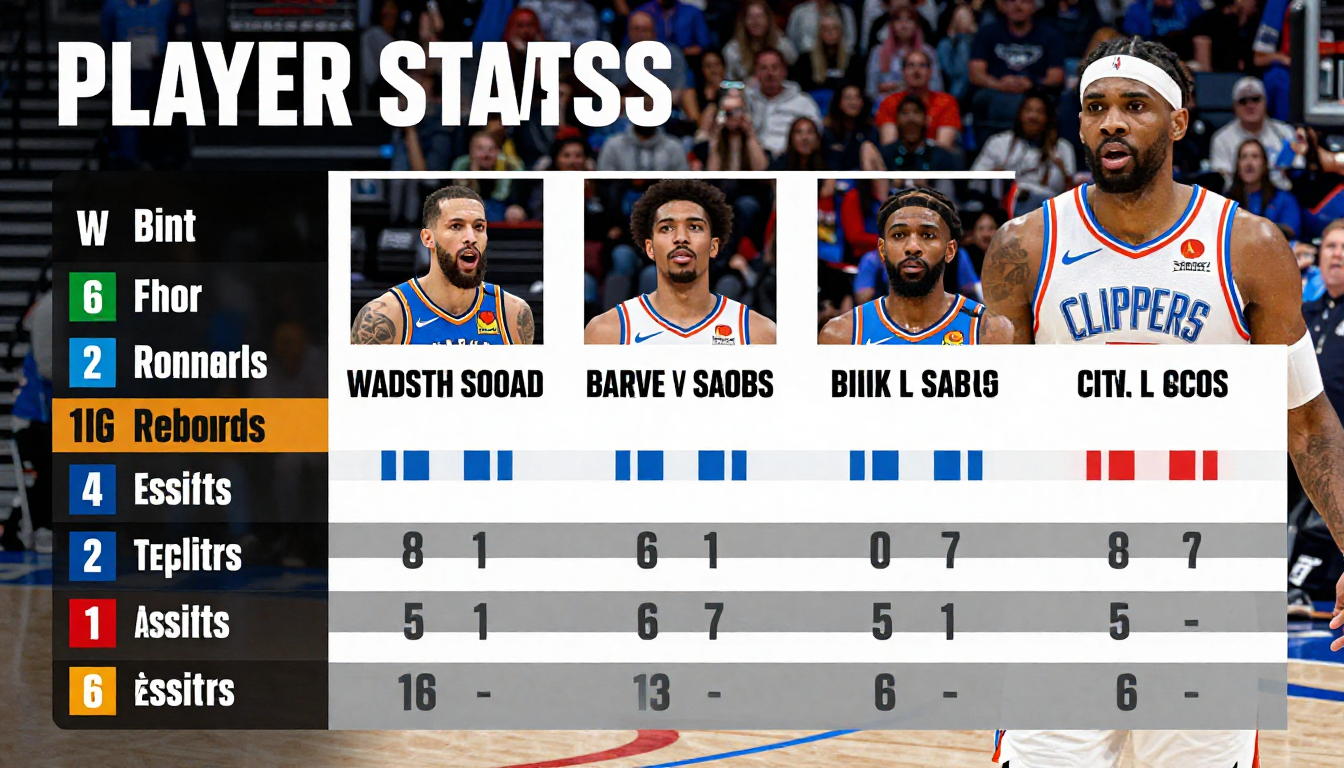 Oklahoma City Thunder vs LA Clippers match player stats