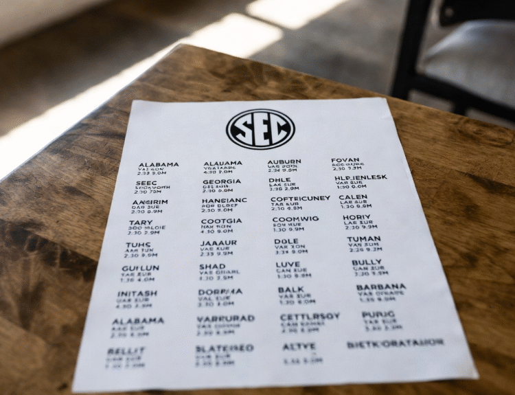 SEC football schedule